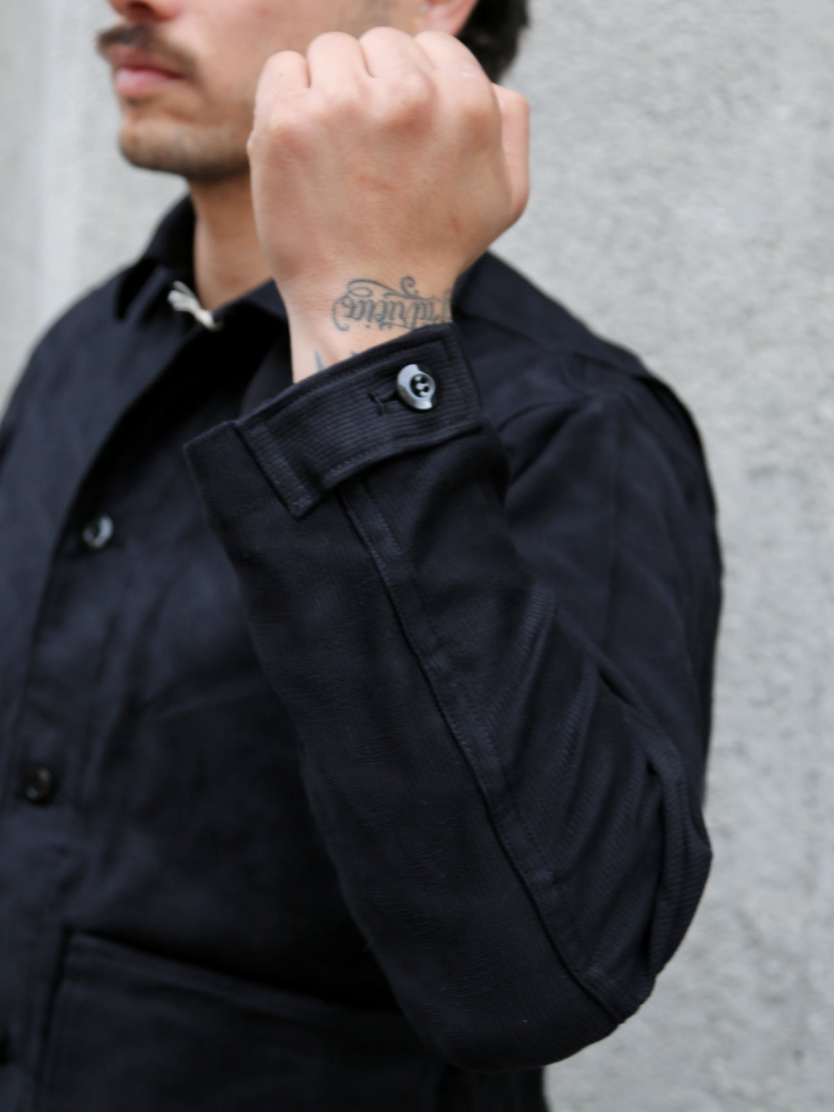 Samurai Jeans Jagged Deck Cloth Jacket – Black (SJCJK25-SP)