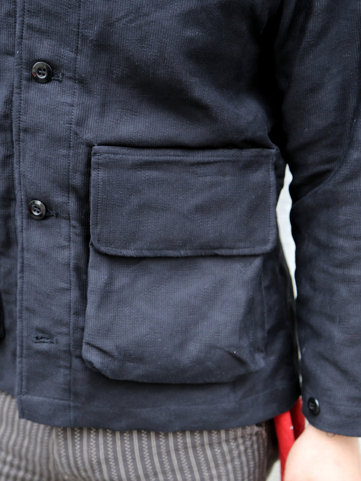 Samurai Jeans Jagged Deck Cloth Jacket – Black (SJCJK25-SP)