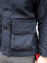 Samurai Jeans Jagged Deck Cloth Jacket – Black (SJCJK25-SP)