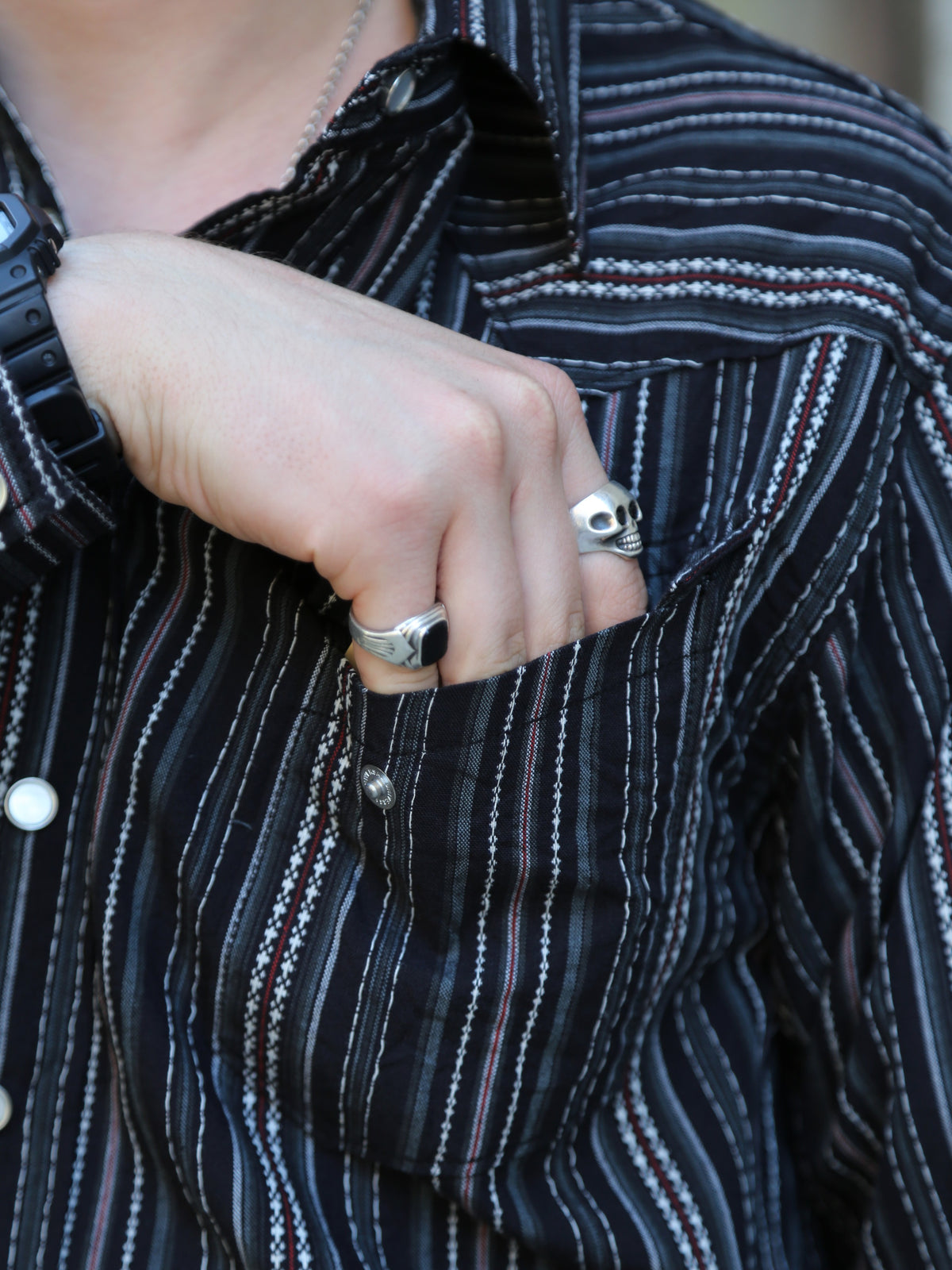 Sugar Cane Indigo Dobby Western Shirt – Black (SC29685-119)