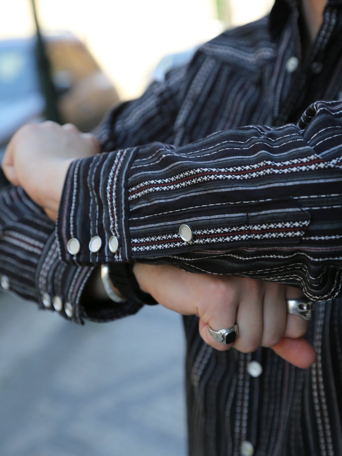 Sugar Cane Indigo Dobby Western Shirt – Black (SC29685-119)