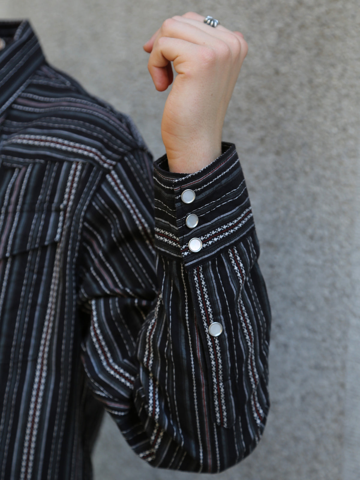 Sugar Cane Indigo Dobby Western Shirt – Black (SC29685-119)