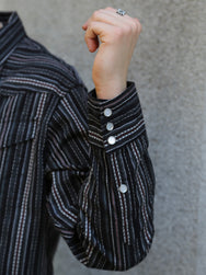 Sugar Cane Indigo Dobby Western Shirt – Black (SC29685-119)