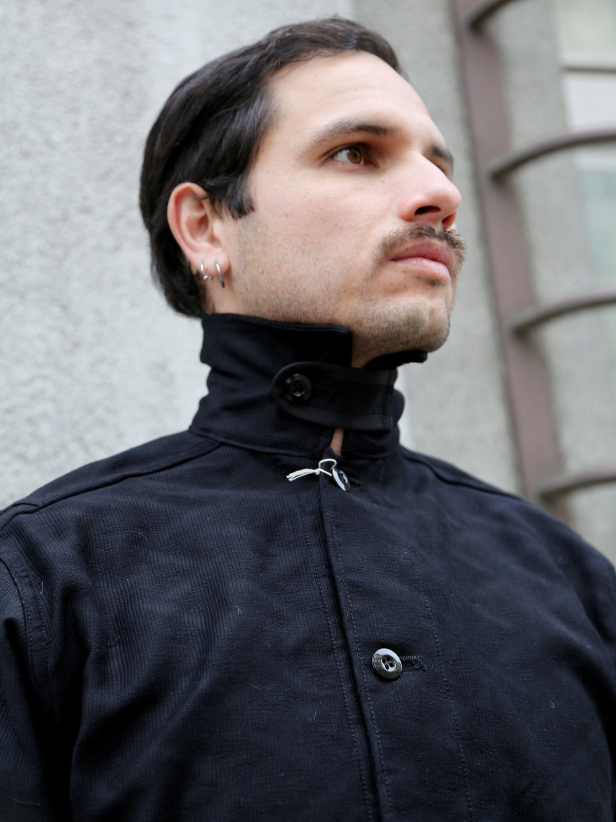 Samurai Jeans Jagged Deck Cloth Jacket – Black (SJCJK25-SP)