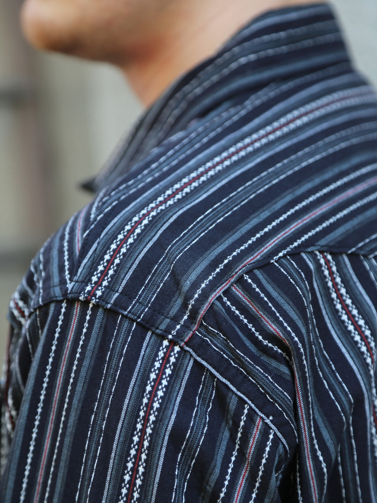 Sugar Cane Indigo Dobby Western Shirt – Black (SC29685-119)