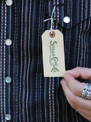 Sugar Cane Indigo Dobby Western Shirt – Black (SC29685-119)