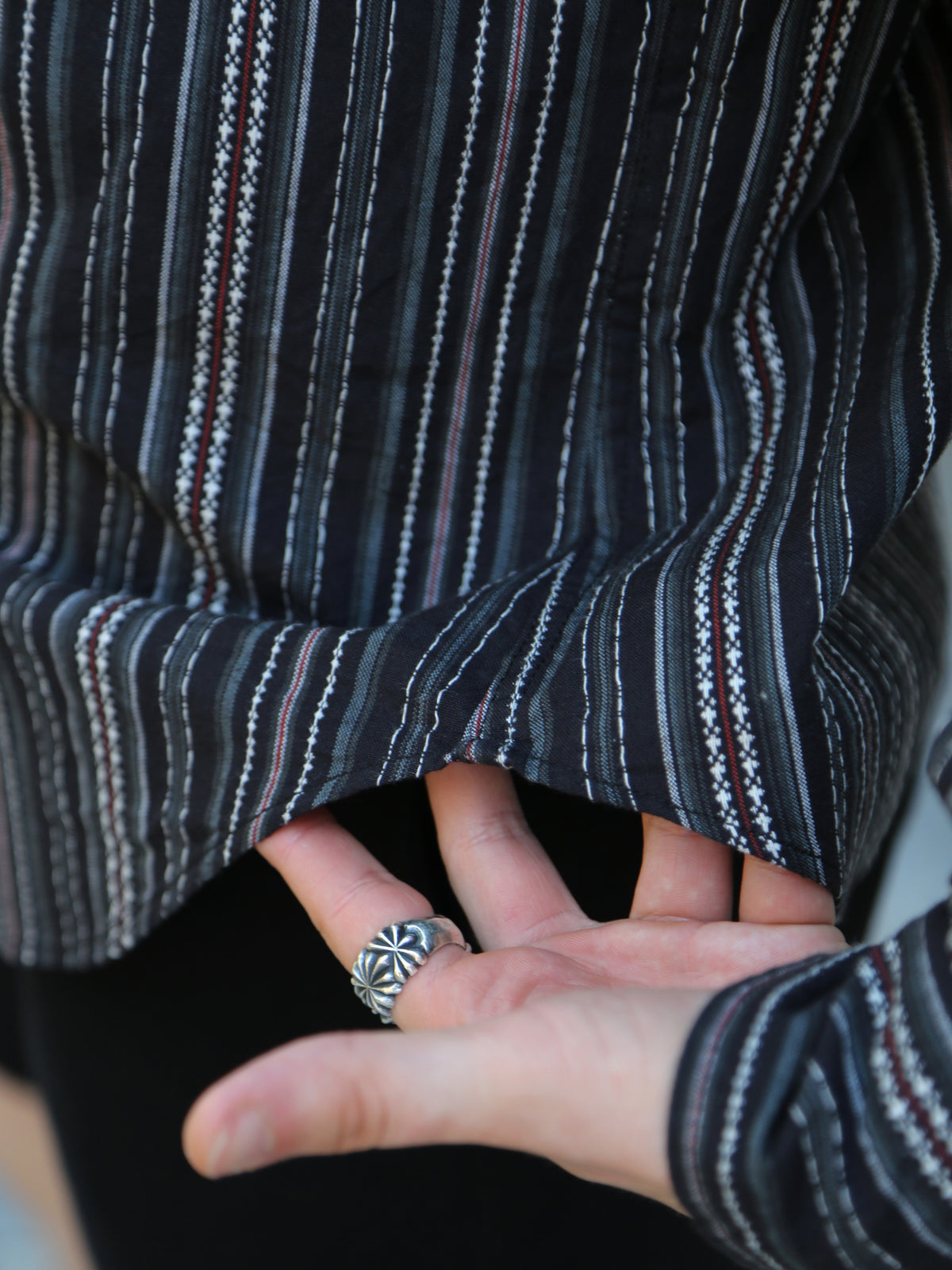 Sugar Cane Indigo Dobby Western Shirt – Black (SC29685-119)