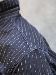 Sugar Cane Fiction Romance SS Work Shirt – Black Wabash Stripe (SC39702-411)