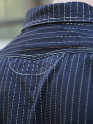 Sugar Cane Fiction Romance SS Work Shirt – Black Wabash Stripe (SC39702-411)