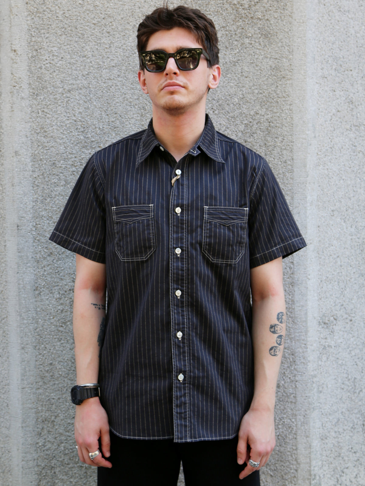 Sugar Cane Fiction Romace 5.25oz. ID Check Work Shirt – One Wash (SC39734-421)
