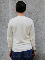 Gladhand Waffle Henley LS Teeshirt – White (GH-11)