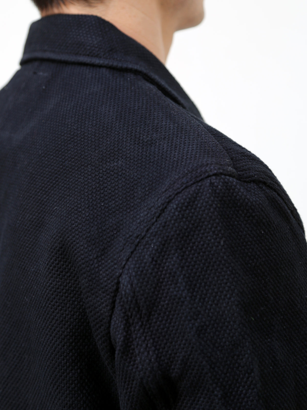 Studio d'Artisan Kurozome Selvedge Sashiko Tailored Jaket – Black (4572)