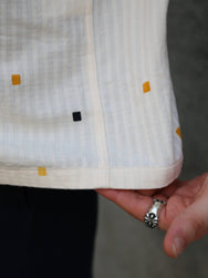 Sugar Cane Star of Holywood Dobby Cotton Open Shirt “Square” – Yellow (SH39717-155)