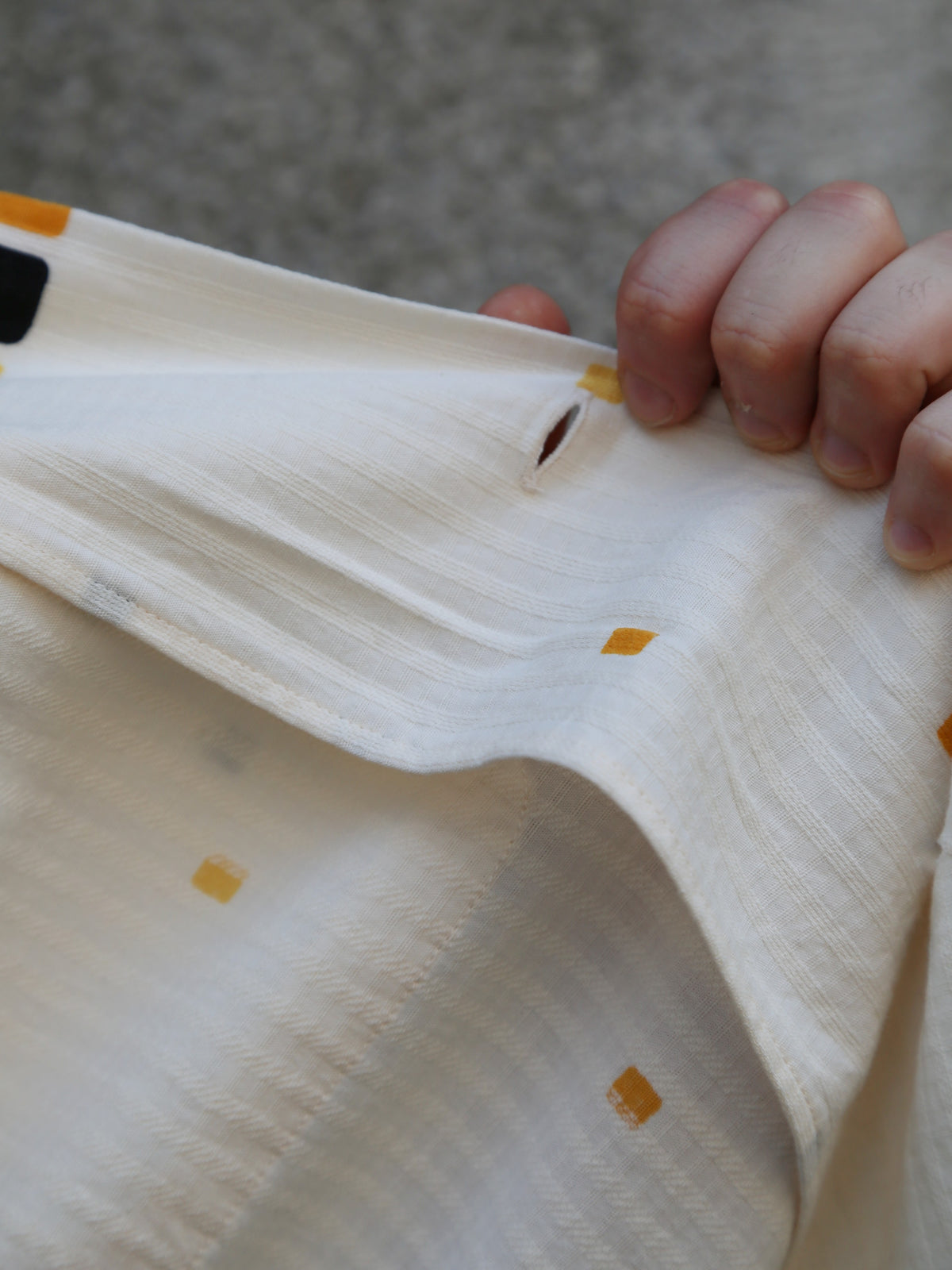 Sugar Cane Star of Holywood Dobby Cotton Open Shirt “Square” – Yellow (SH39717-155)
