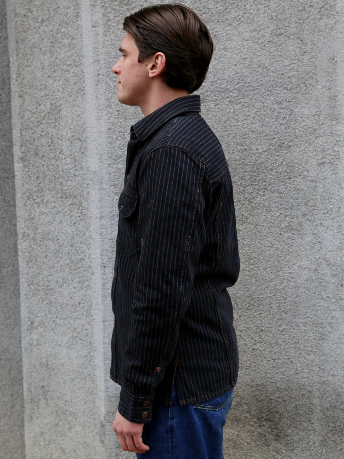 Indigofera Copeland Shirt – Sable Stripe (6670-54-00)