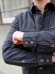 Indigofera Copeland Shirt – Sable Stripe (6670-54-00)