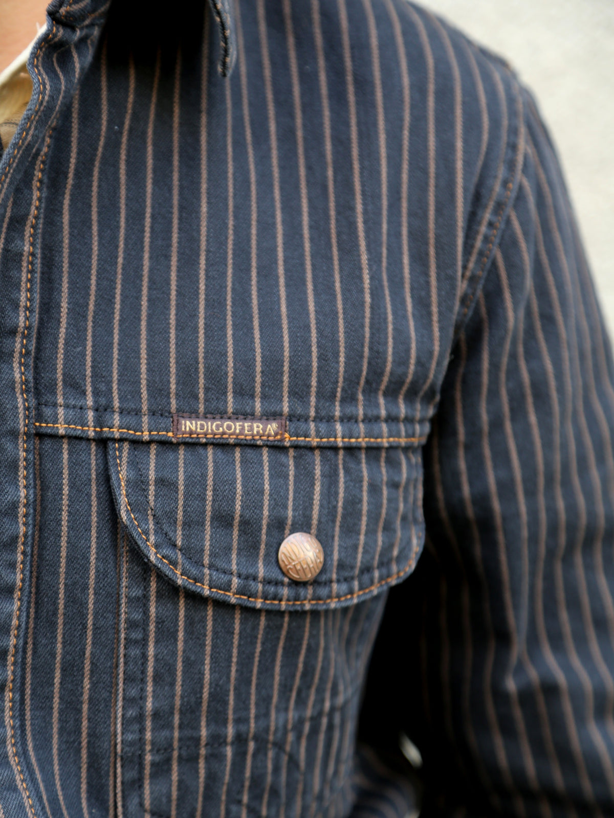 Indigofera Copeland Shirt – Sable Stripe (6670-54-00)