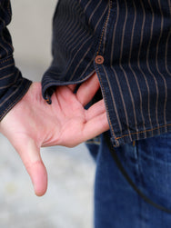 Indigofera Copeland Shirt – Sable Stripe (6670-54-00)