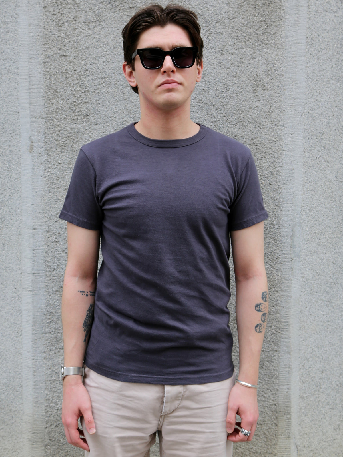 Samurai Jeans Plain Crew Neck 2-Pack T-Shirt – Charcoal (2PST-01)