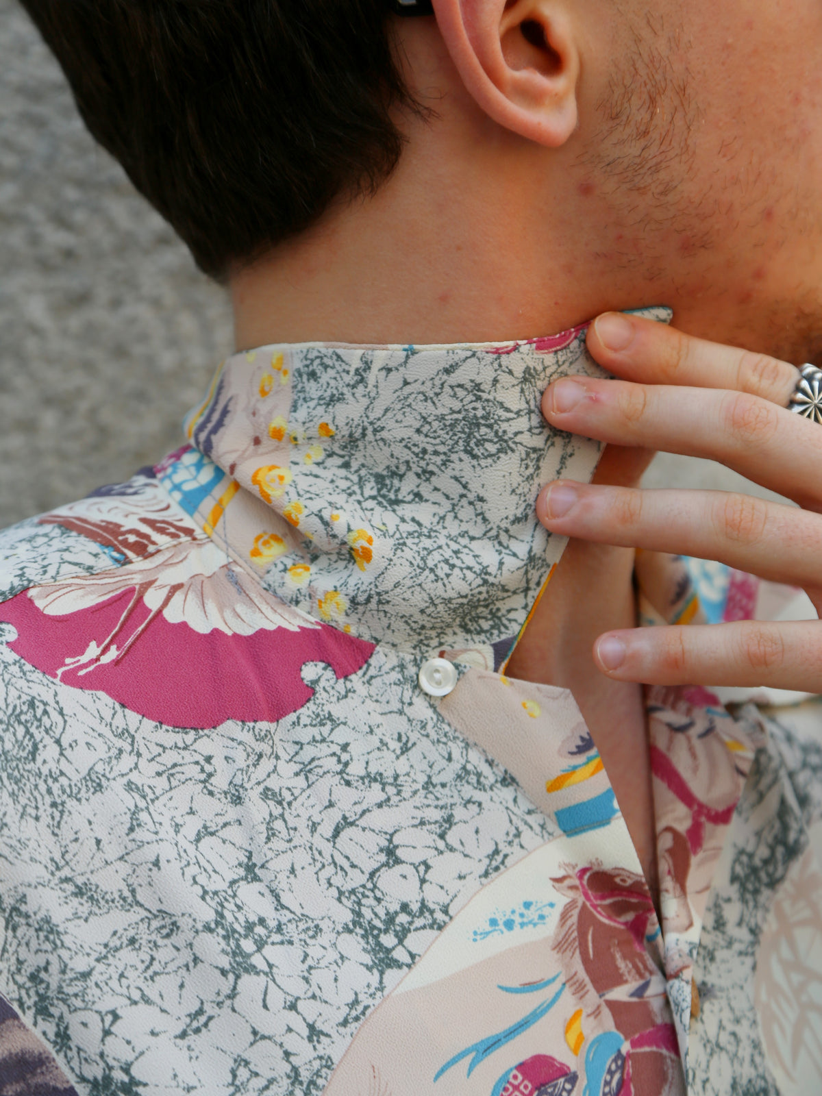 Sun Surf “Japanese Quaint Design” LS Rayon Hawaiian Shirt – Gray (SS29604-115)