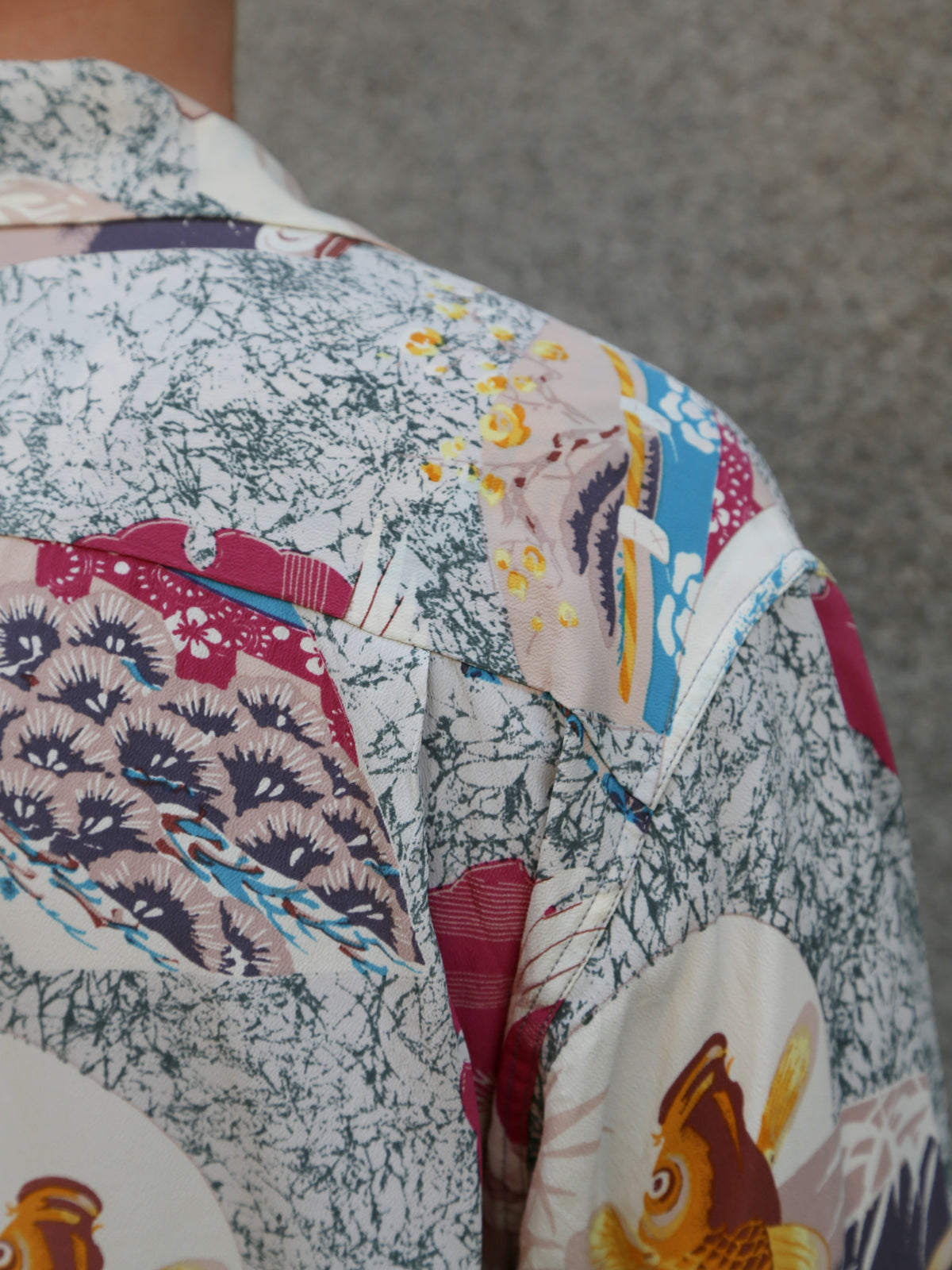 Sun Surf “Japanese Quaint Design” LS Rayon Hawaiian Shirt – Gray (SS29604-115)