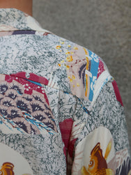 Sun Surf “Japanese Quaint Design” LS Rayon Hawaiian Shirt – Gray (SS29604-115)