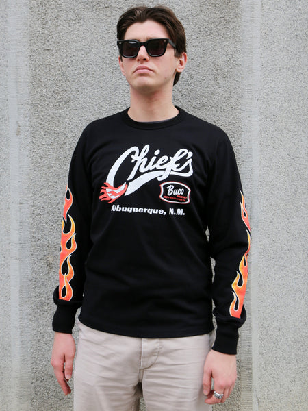 The Real McCoy's Buco LS Chief's Tee – Black/Red (BC26005-303)