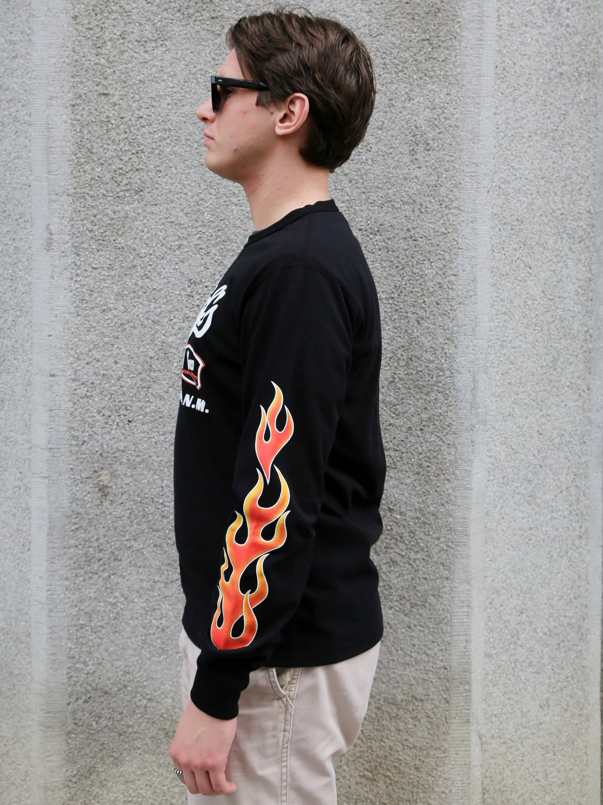 The Real McCoy's Buco LS Chief's Tee – Black/Red (BC26005-303)