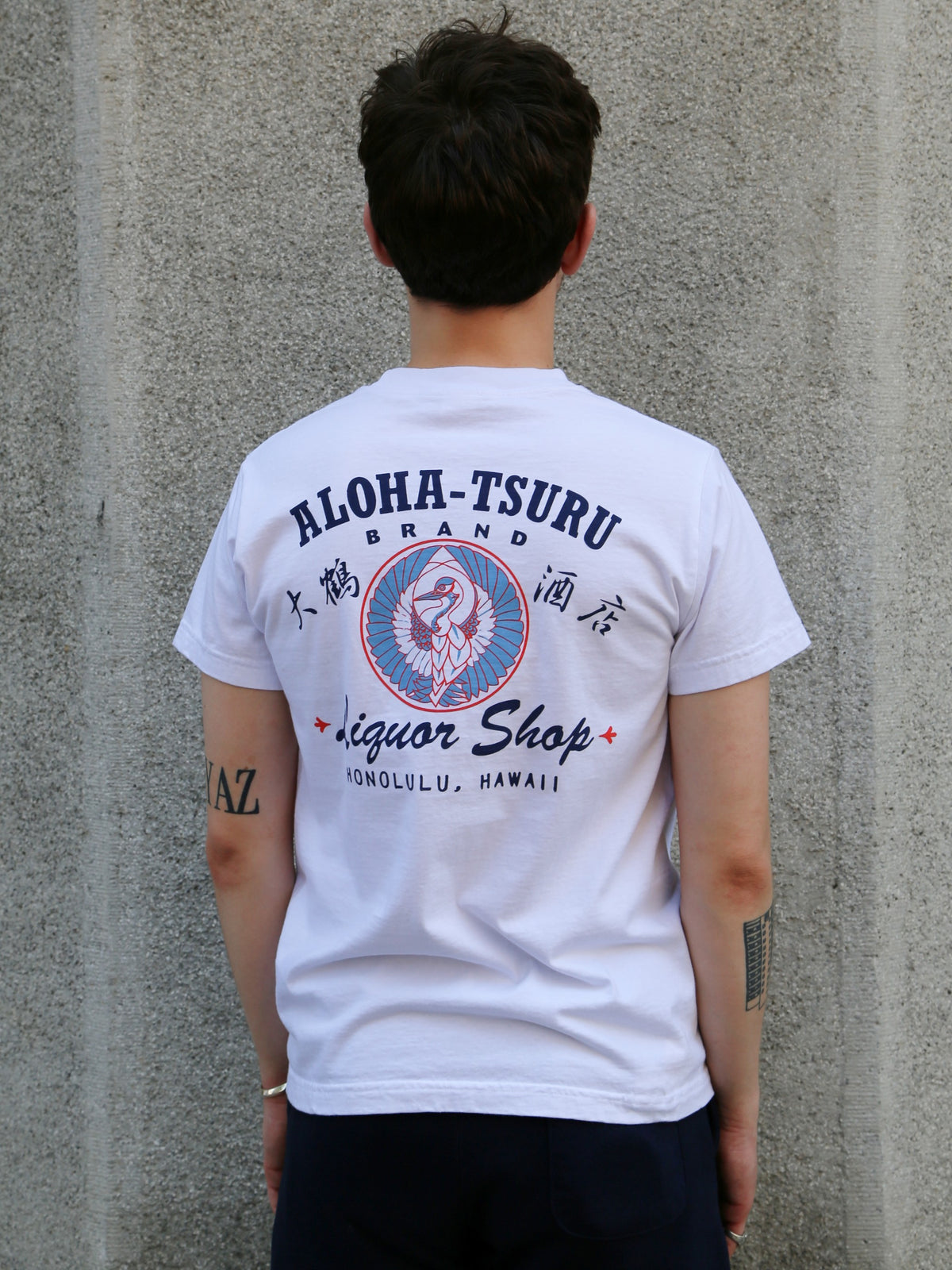 Sun Surf Aloha Tsuru Tee Shirt – White (SS79748-101)