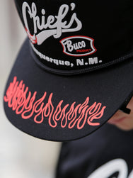 The Real McCOY's Buco Rope Chief's Cap – Black/Red (BA26002-303)