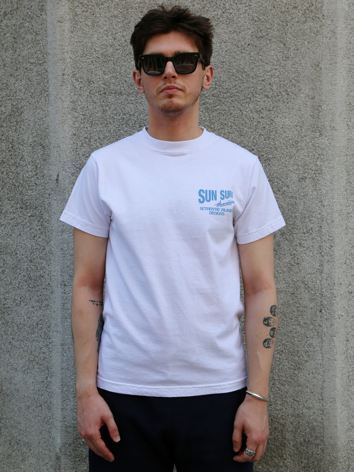 Sun Surf Aloha Tsuru Tee Shirt – White (SS79748-101)