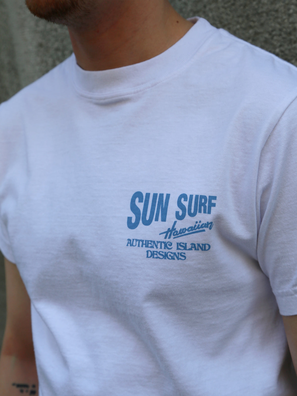 Sun Surf Aloha Tsuru Tee Shirt – White (SS79748-101)