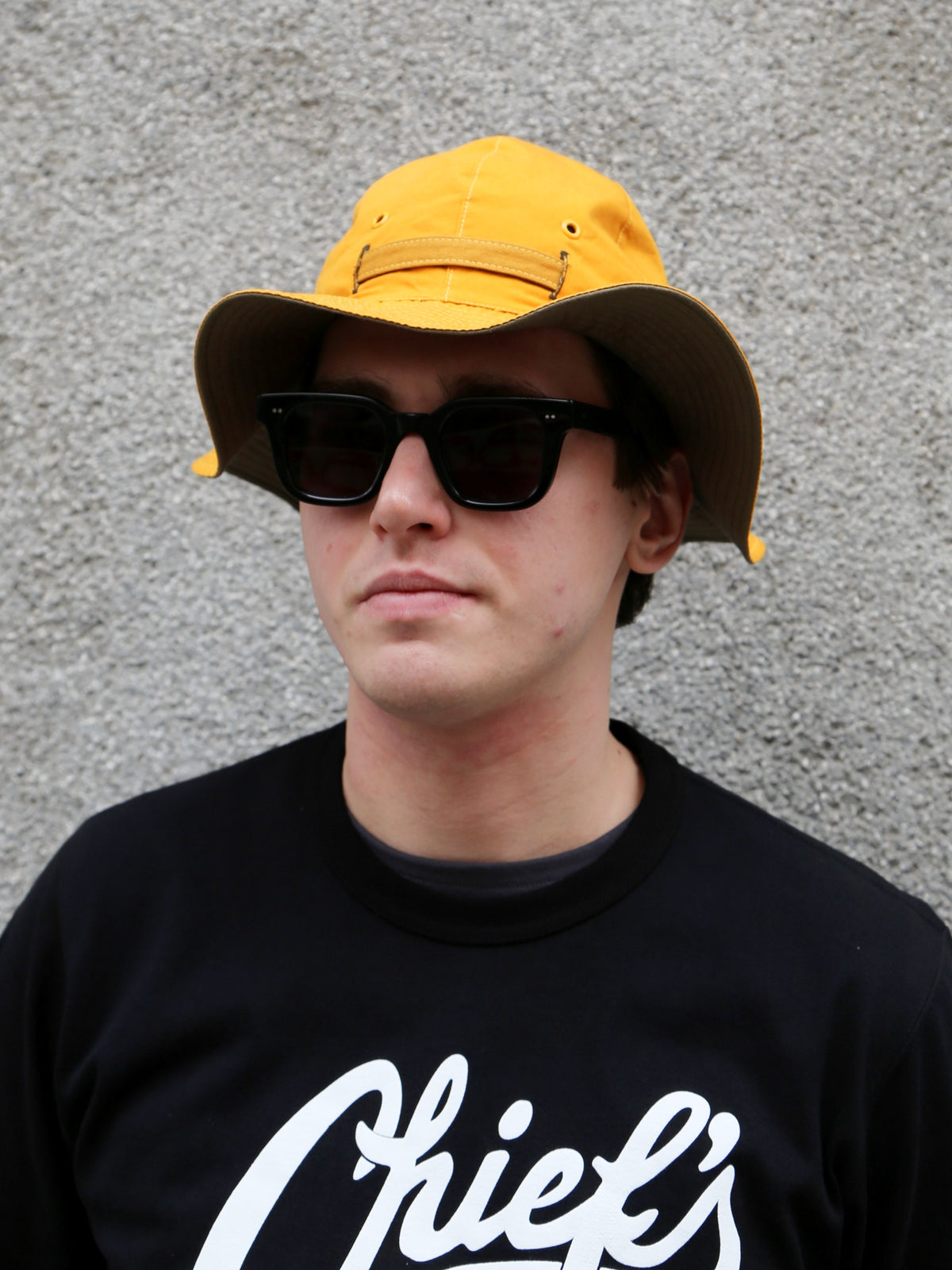 The Real McCOY's Reversible Sun Hat w Adjustable Bend – Olive/Yellow (MA26007-315)