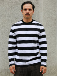 The Real McCOY's Buco Longsleeve Stripe Tee – White (BC24001-010)