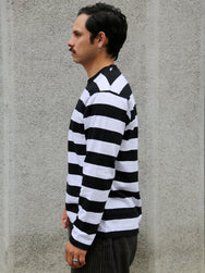 The Real McCOY's Buco Longsleeve Stripe Tee – White (BC24001-010)