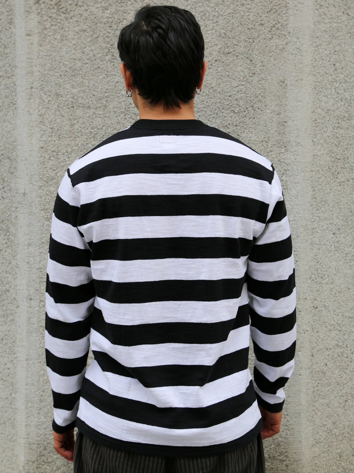 The Real McCOY's Buco Longsleeve Stripe Tee – White (BC24001-010)