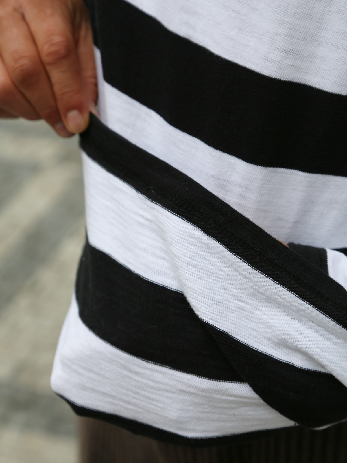 The Real McCOY's Buco Longsleeve Stripe Tee – White (BC24001-010)