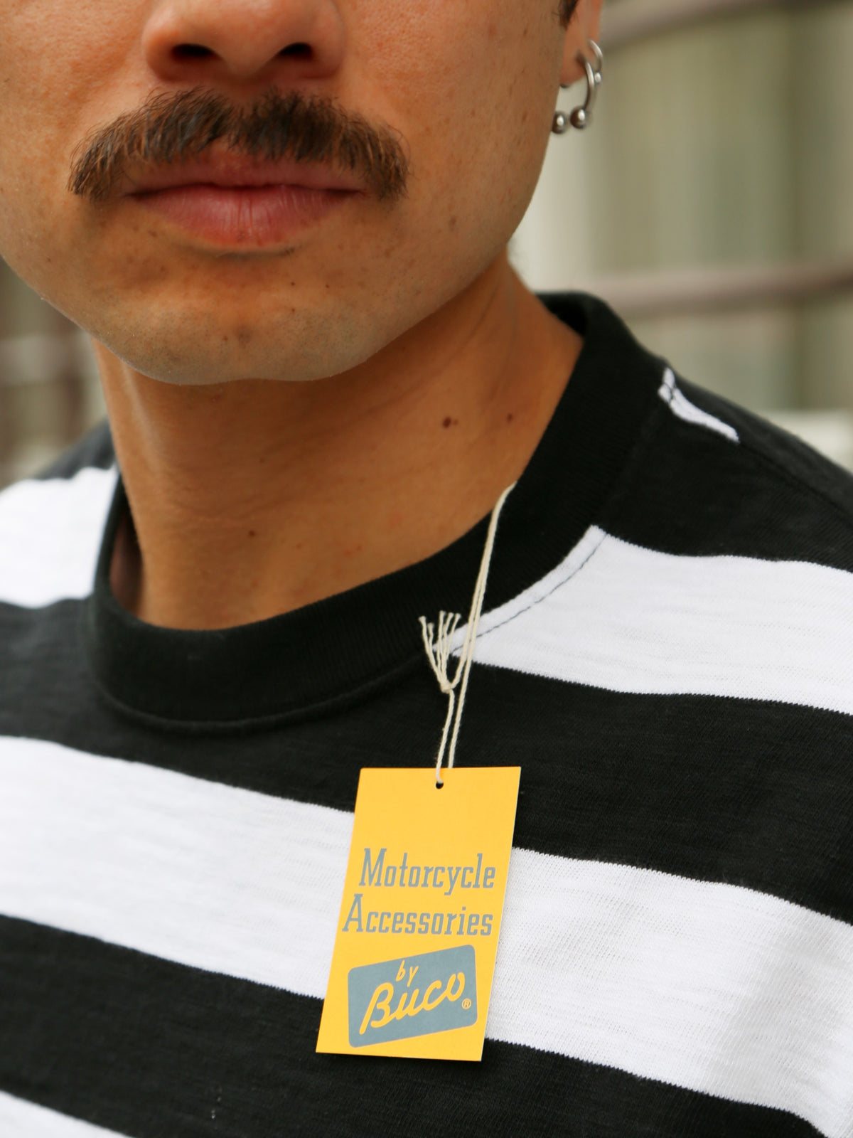 The Real McCOY's Buco Longsleeve Stripe Tee – White (BC24001-010)