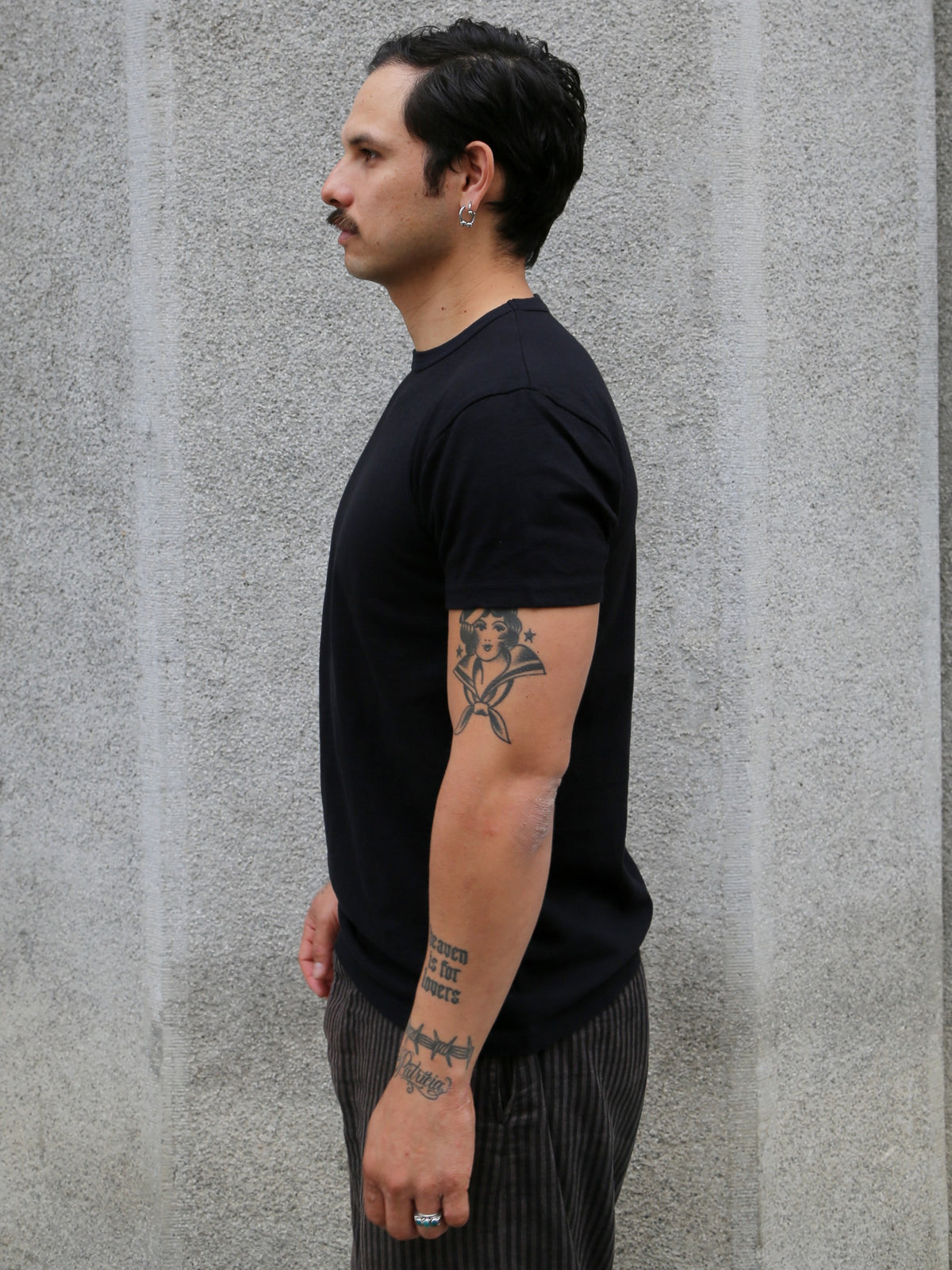 Samurai Jeans Plain Crew Neck 2-Pack T-Shirt – Black (2PST-01)
