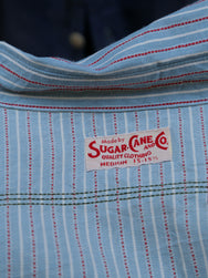 Sugar Cane Dobby Stripe Work Shirt – Blue (SC29146-125)