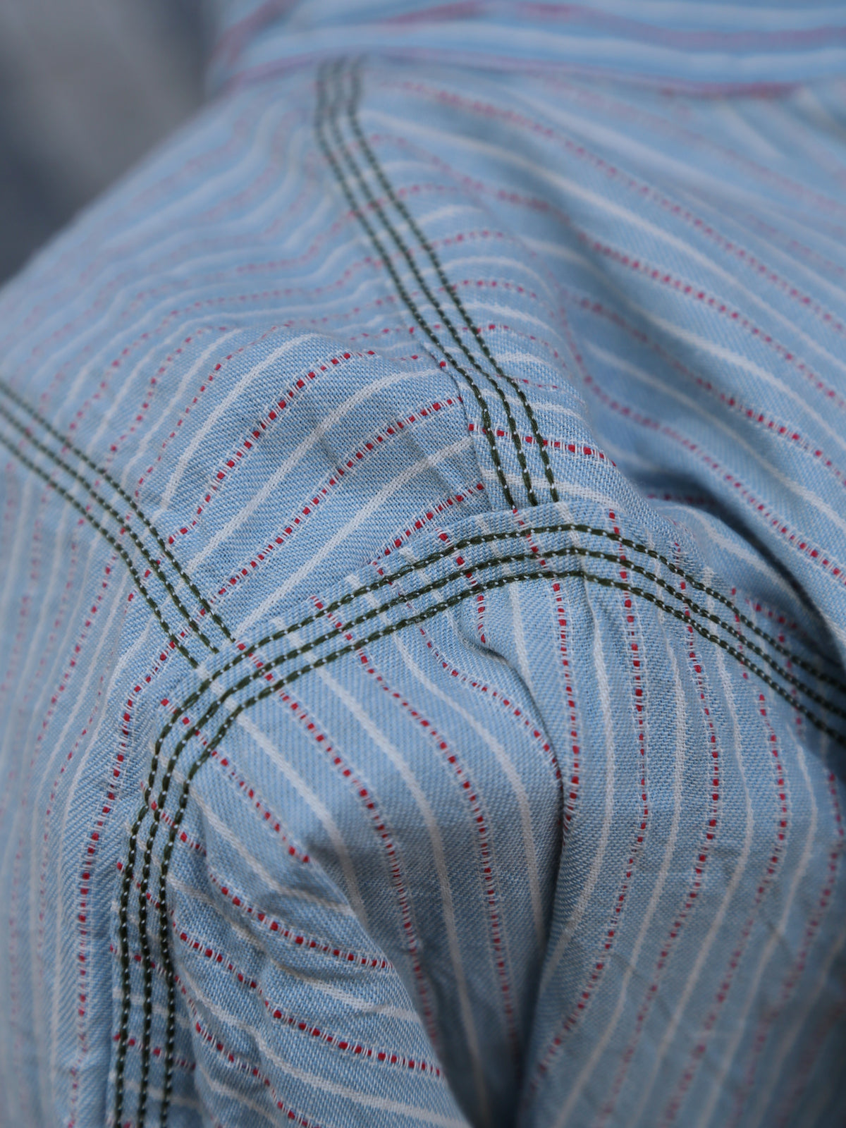 Sugar Cane Dobby Stripe Work Shirt – Blue (SC29146-125)