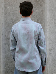 Sugar Cane Dobby Stripe Work Shirt – Blue (SC29146-125)