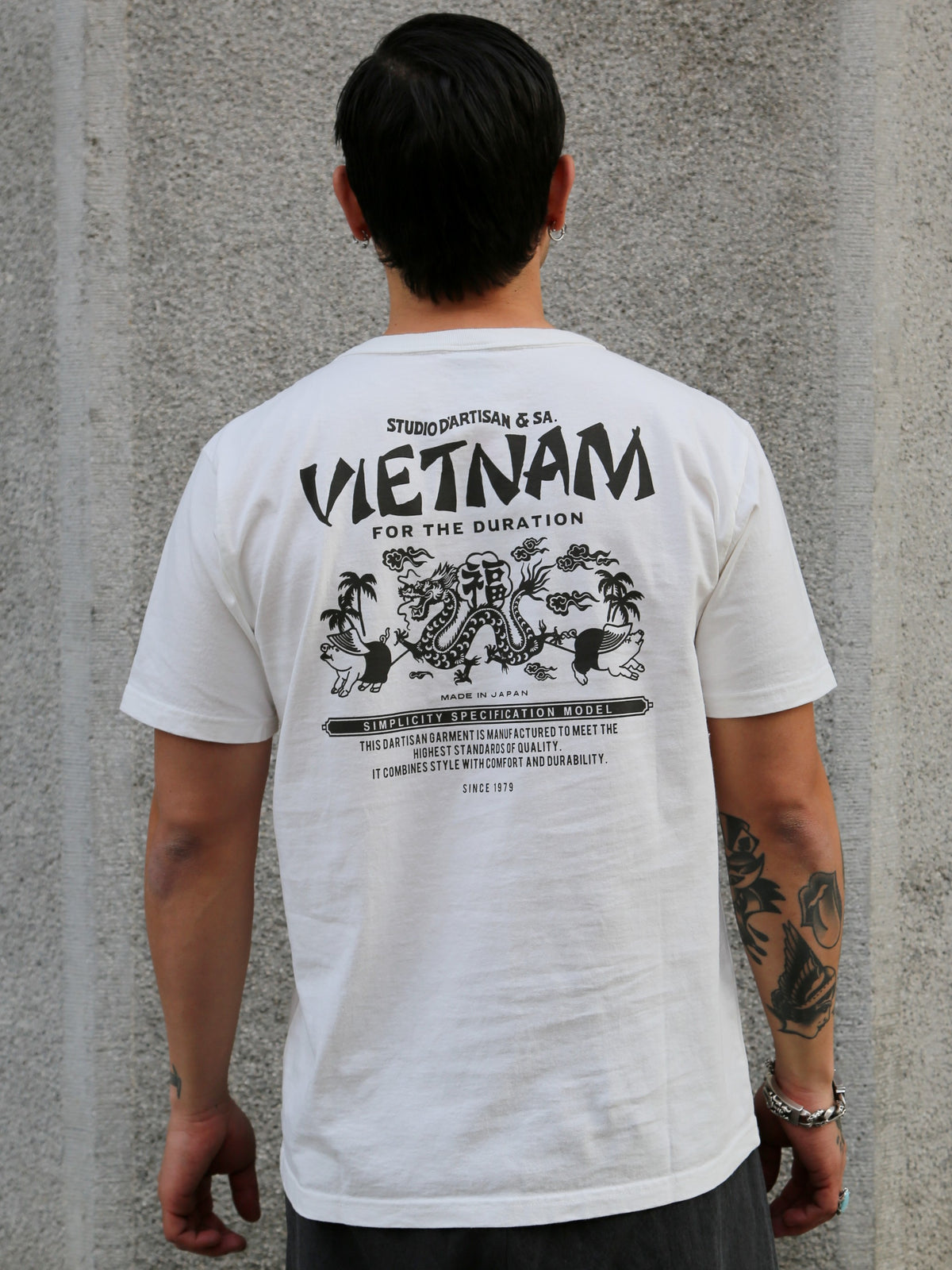 Studio d'Artisan "Vietnam War" Printed Tee – White (8197)