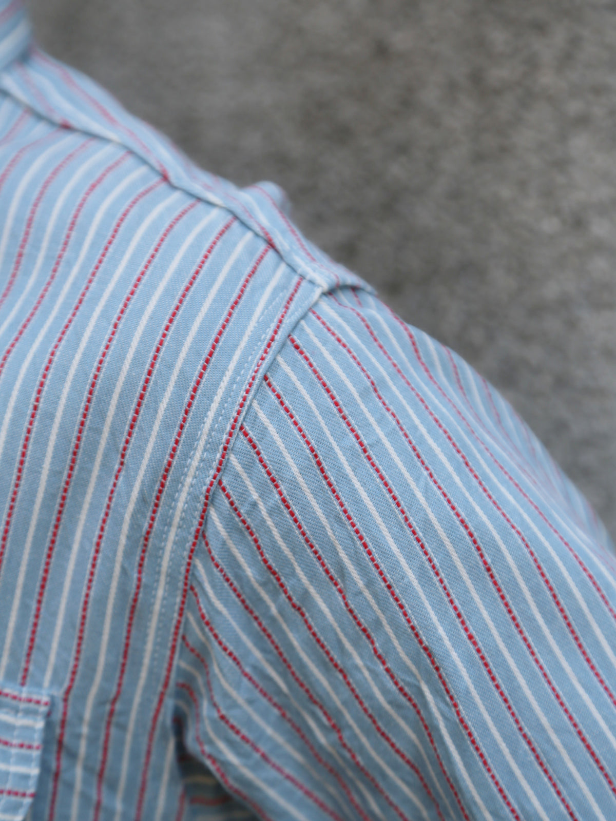 Sugar Cane Dobby Stripe Work Shirt – Blue (SC29146-125)