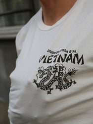 Studio d'Artisan "Vietnam War" Printed Tee – White (8197)