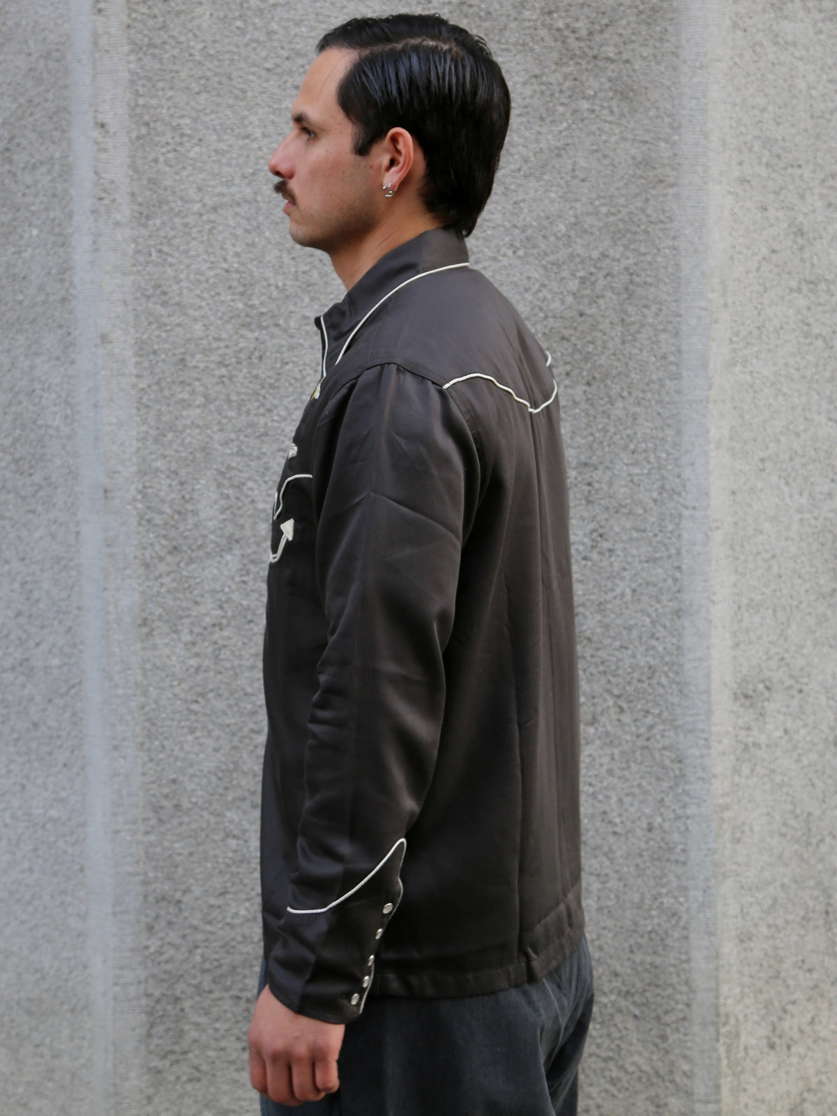 Nudie Jeans Gonzo Western Shirt Sunburns – Black/Brown (140906)