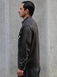 Nudie Jeans Gonzo Western Shirt Sunburns – Black/Brown (140906)