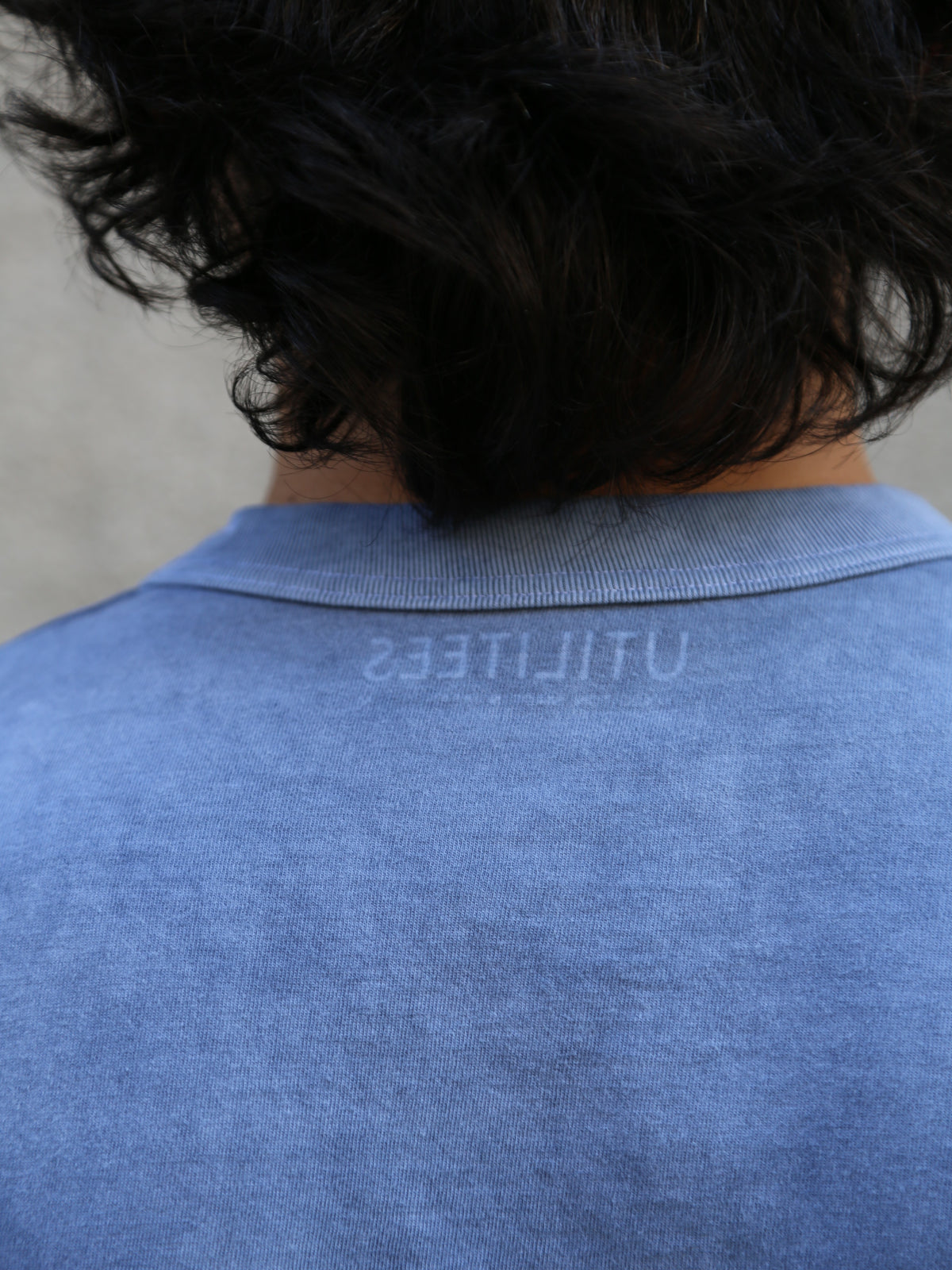 Utilitees 5.5oz Loopwheel Crew Neck T-Shirt – Natural Indigo / White Body (UTIL-NIN)