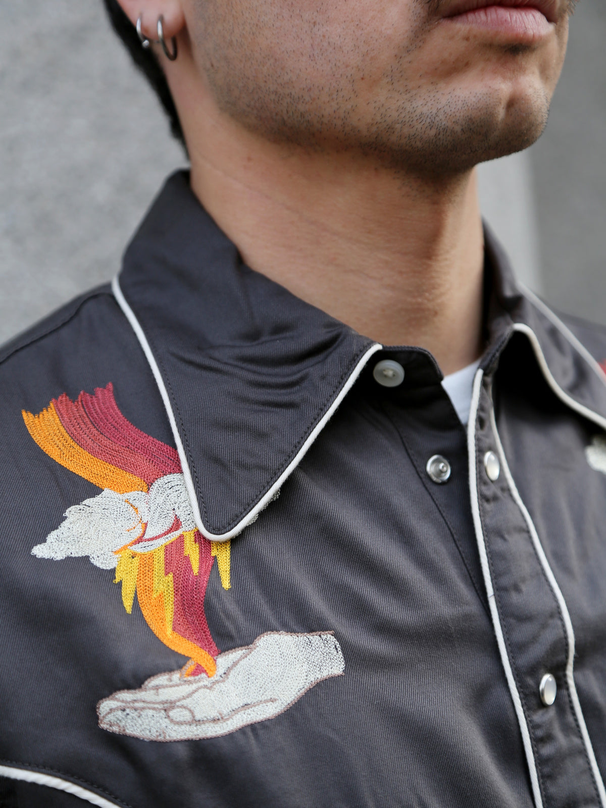 Nudie Jeans Gonzo Western Shirt Sunburns – Black/Brown (140906)