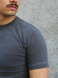 Utilitees 5.5oz Loopwheel Crew Neck T-Shirt – Pigment Dyed Charcoal (UTIL-CHA)